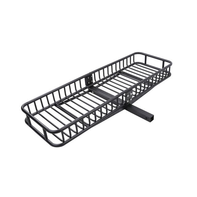 2" Trailer Hitch Mounted Steel Folding Heavy Duty Cargo Rack Carrier for SUV Vans RVs Trucks 
