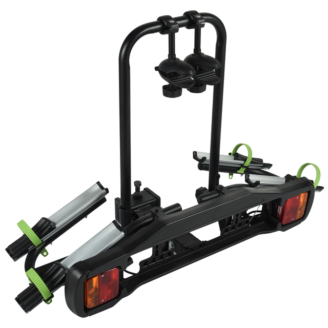 Universal Cheap Economic Bolt on Tiltable 2 Bike Platform 50mm Tow Bar Towbar Bike Carrier Black 