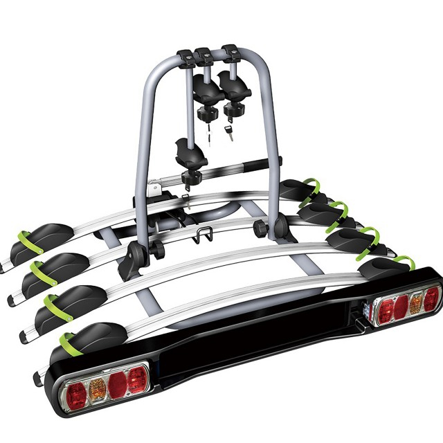 Universal TUV Tested Best Foldable Towbar Tow Ball Mounted Car Bike Rack for 4 Bikes